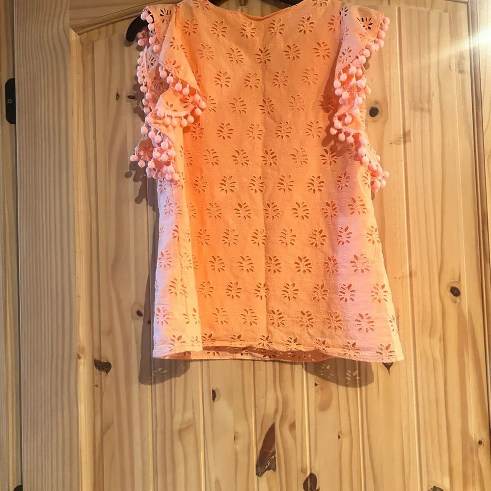 Lilly Pulitzer Astara peach eyelet top - Picture 3 of 4